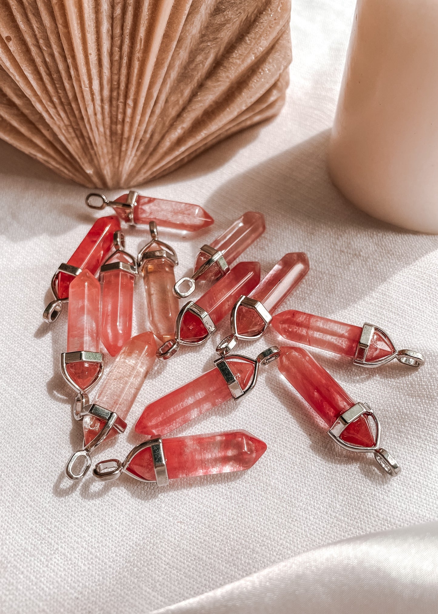 Strawberry Quartz Point Pendant