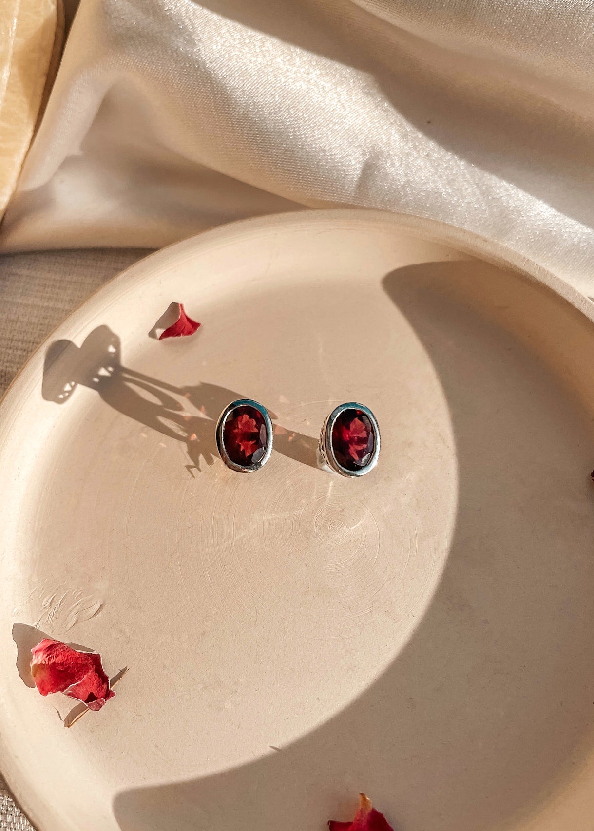 Garnet Stud Earrings