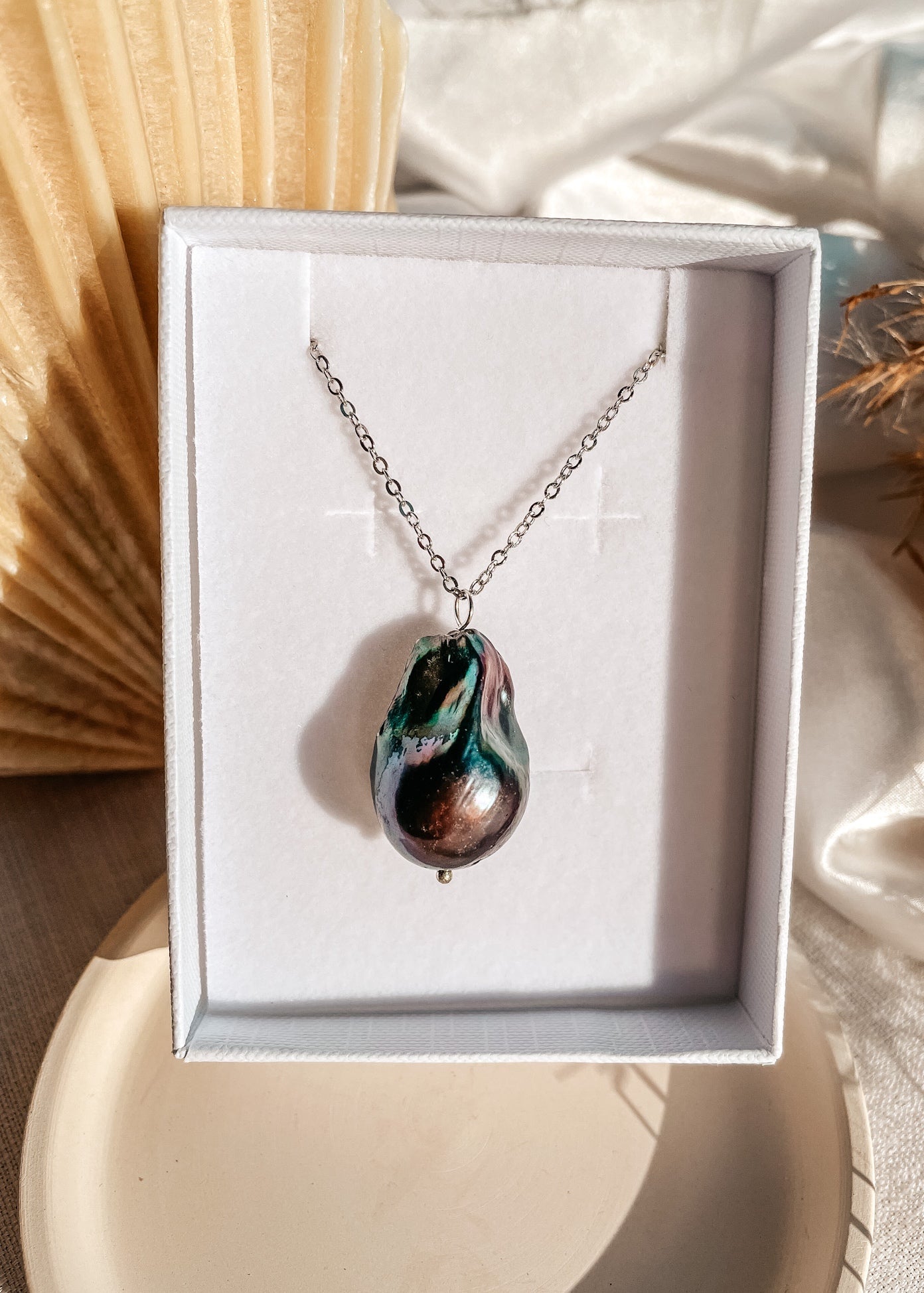Black Baroque Pearl Necklace