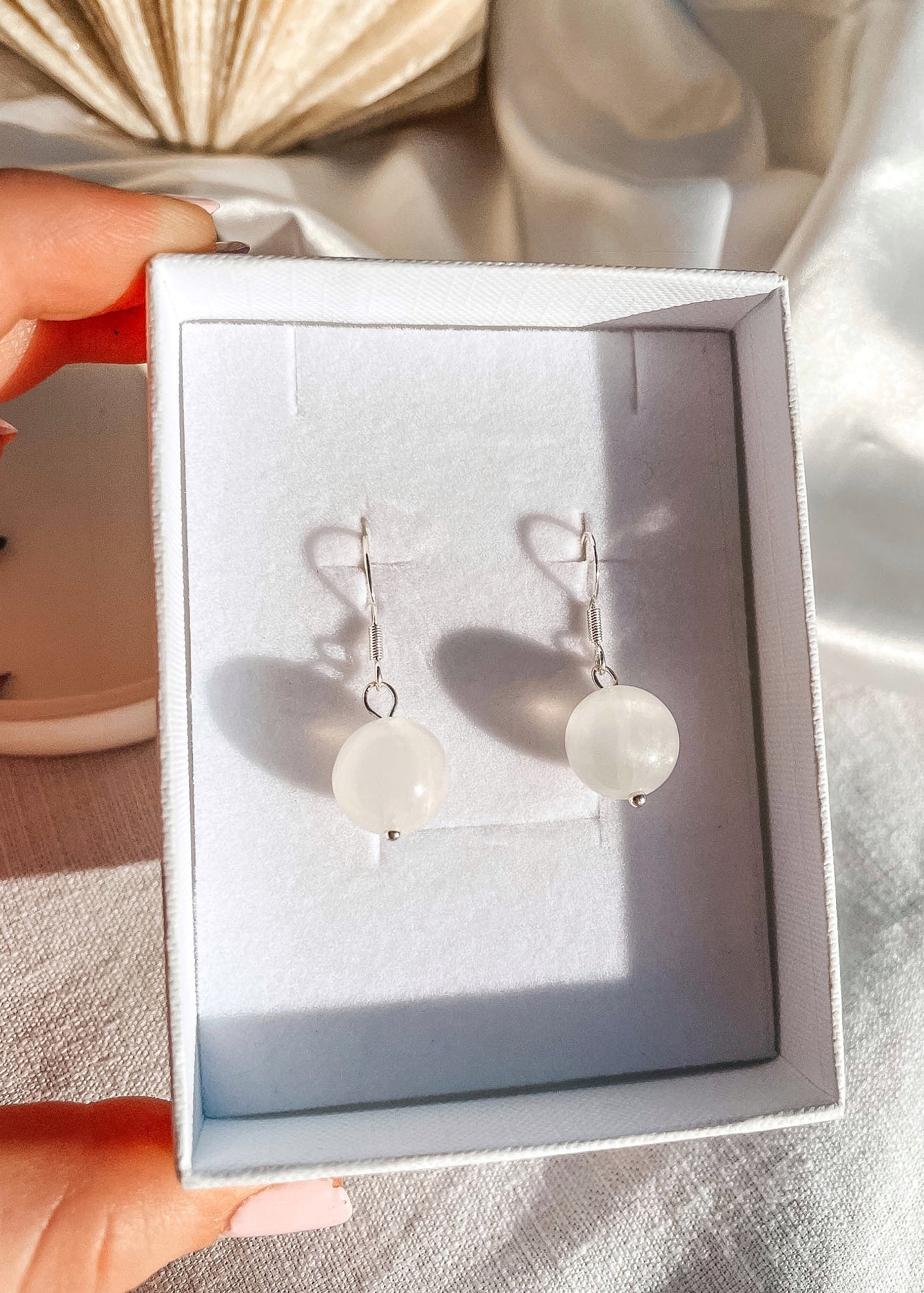 Calcite Ball Earrings