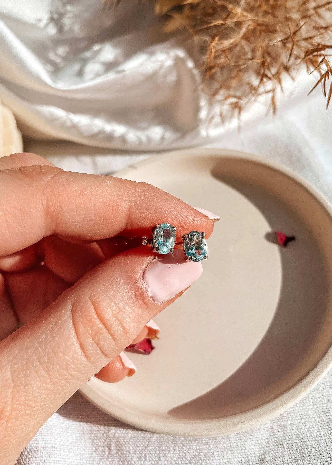 Aquamarine Studs