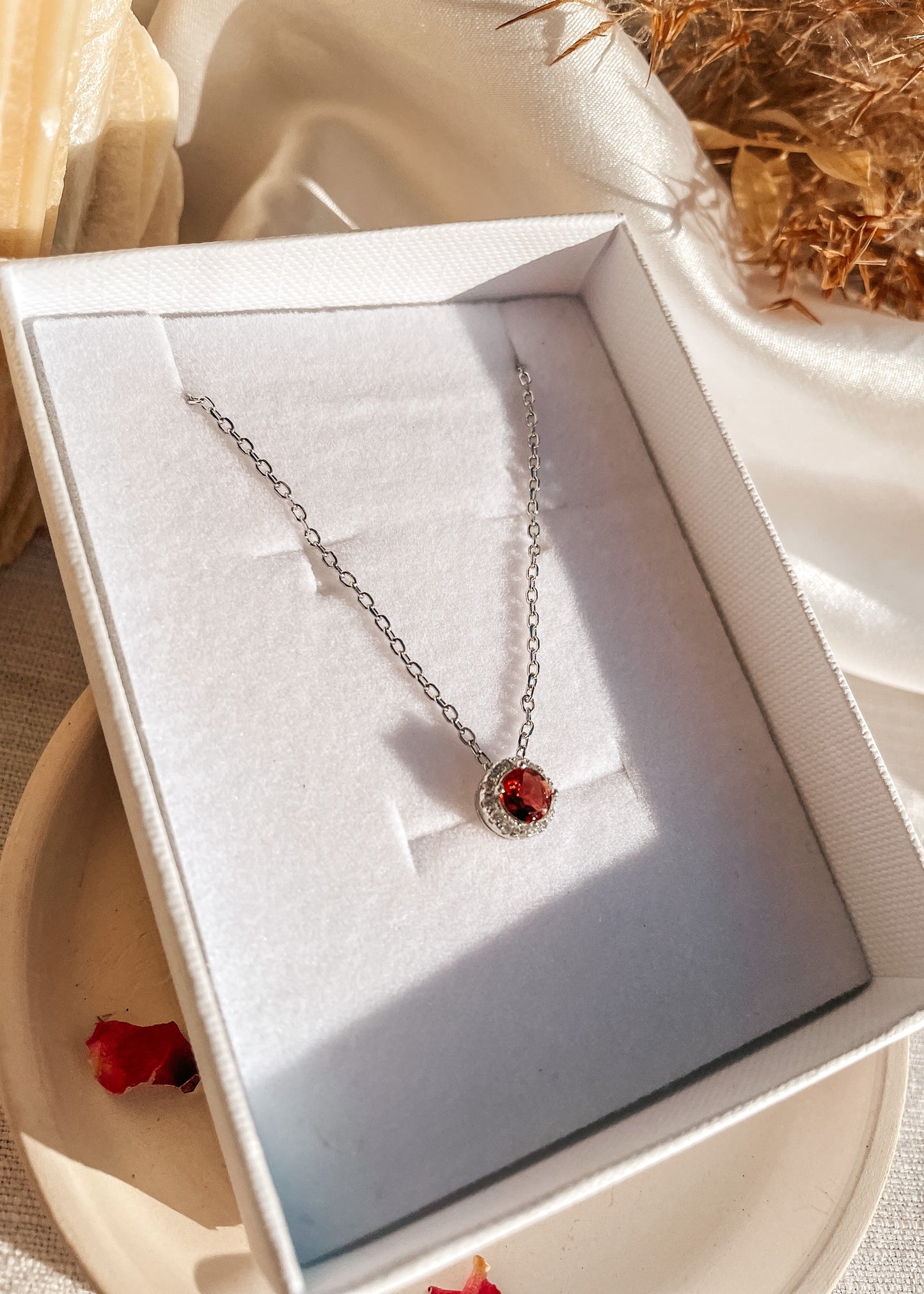 Dainty Garnet Necklace