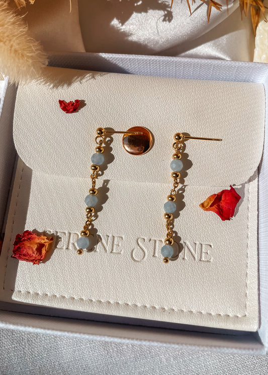 Grace Angelite Triple Earrings