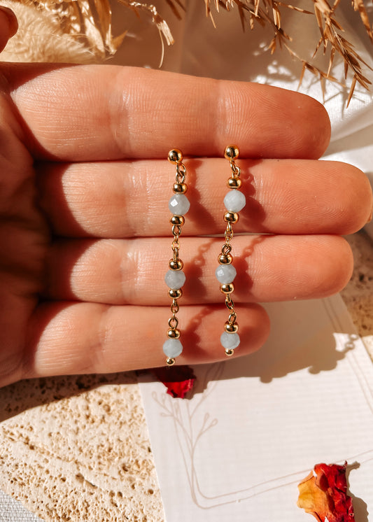 Grace Angelite Triple Earrings