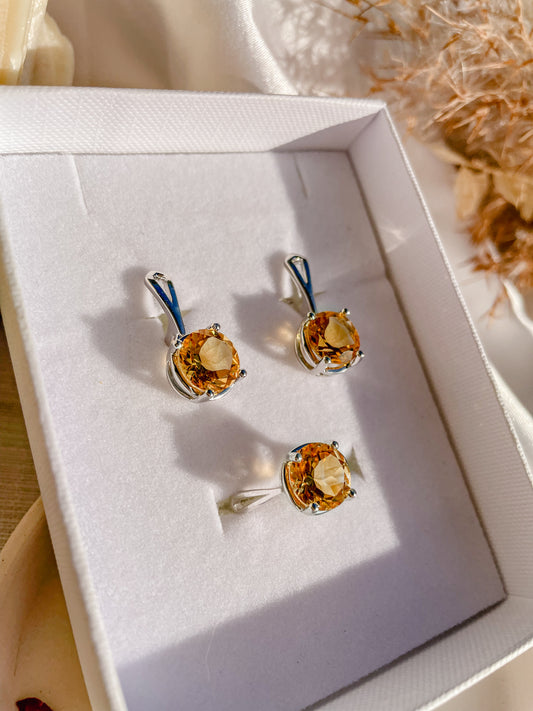 Round Citrine Set