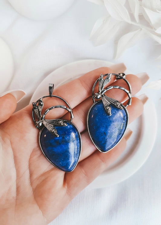 Dragonfly Pendant - Lapis Lazuli
