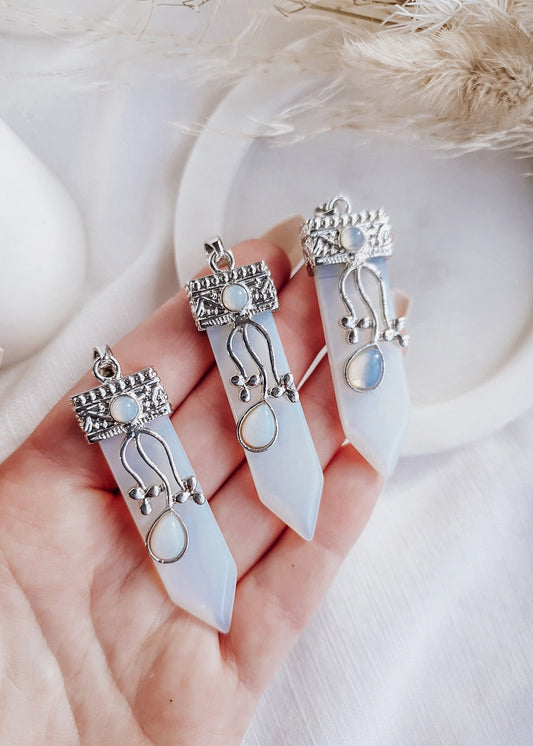 Opalite Vine Point Pendant