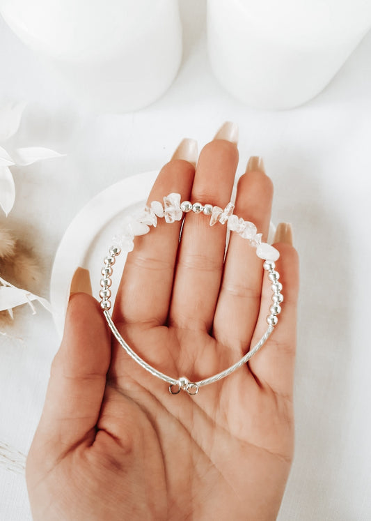 Clear Quartz Bangle Bracelet