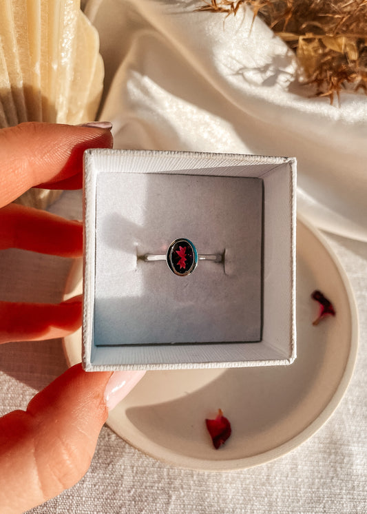 Garnet Oval Ring