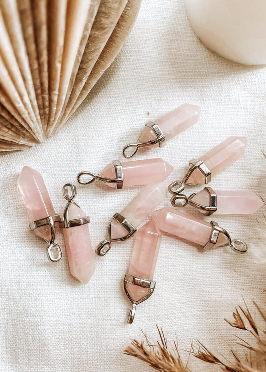 Rose Quartz Point Pendant