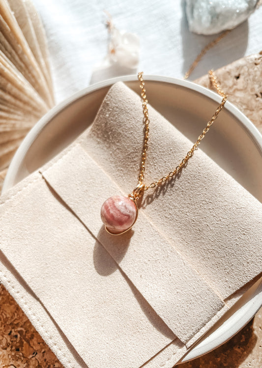 Rhodochrosite Round Necklace