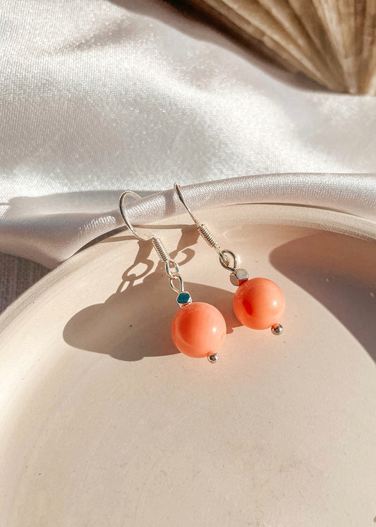 Pink Coral Earrings