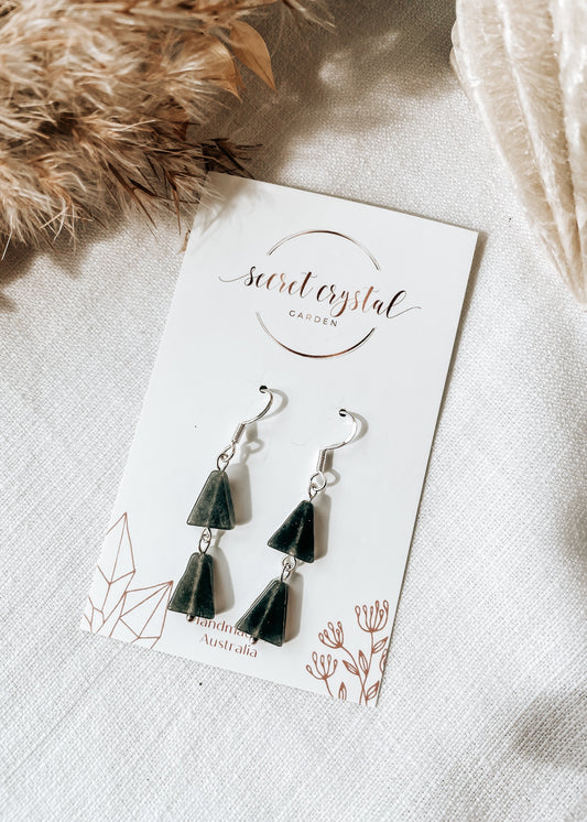 Pyramid Labradorite Earring
