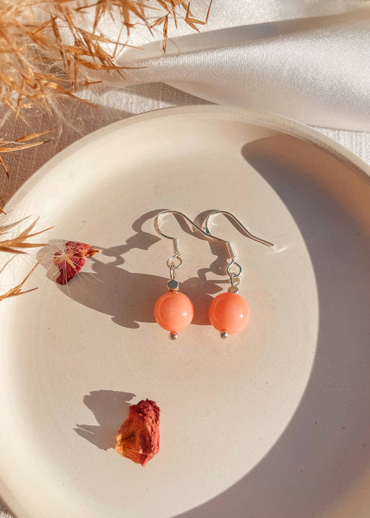 Pink Coral Earrings