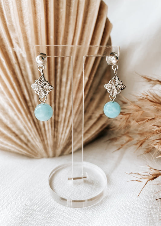 Alara Blue Aragonite Earrings