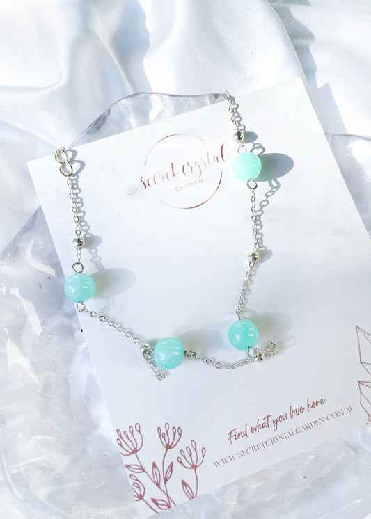 Aragonite Chain Anklet