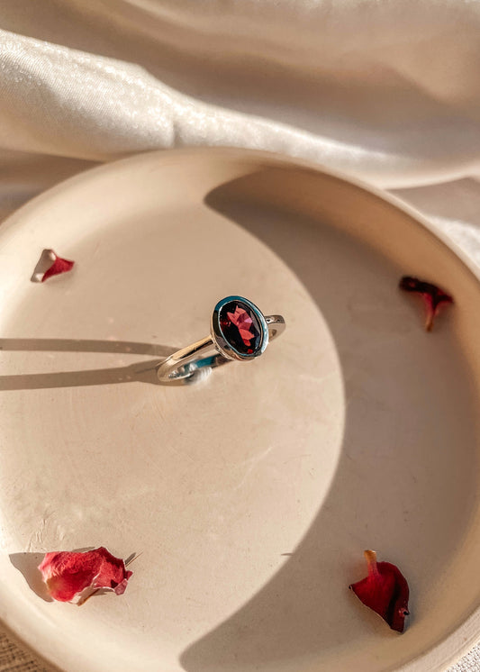 Garnet Oval Ring