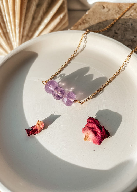 Amethyst Bar Necklace