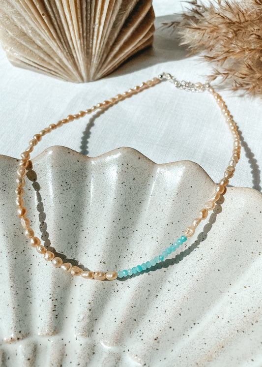 Pearl Amazonite Necklace