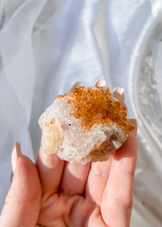Citrine & Calcite Cluster
