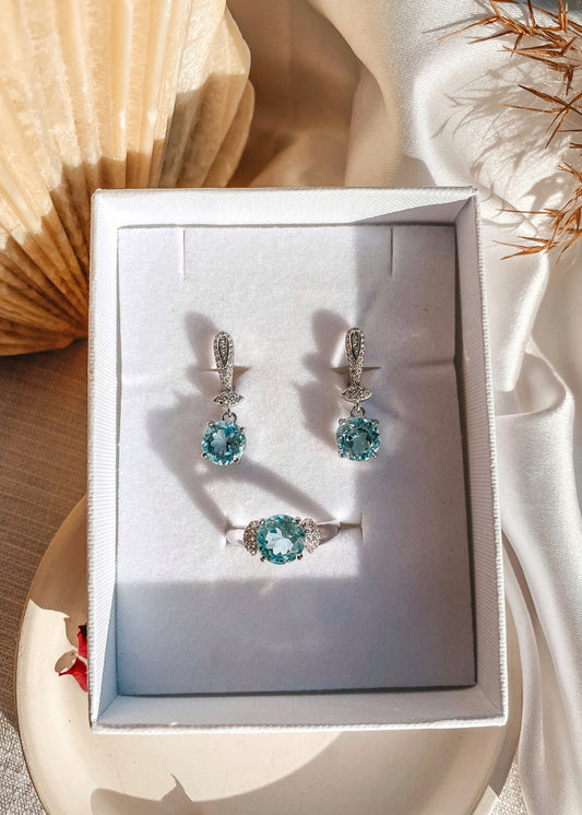 Topaz Earrings & Ring Set