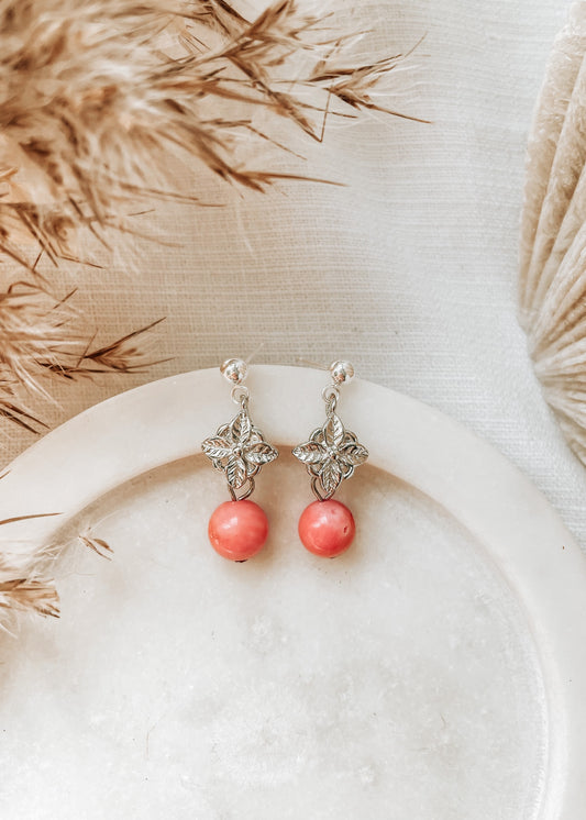 Alara Coral Earring