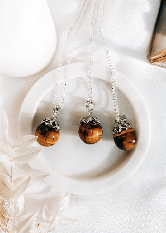 Tiger Eye Round Pendant