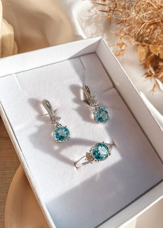 Topaz Earrings & Ring Set