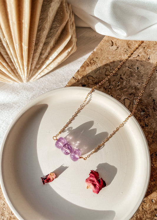 Amethyst Bar Necklace