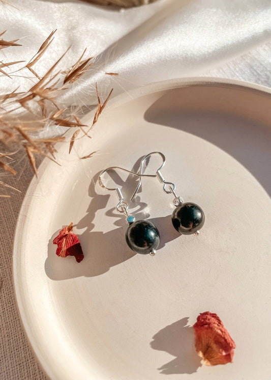 Shuungite Earrings