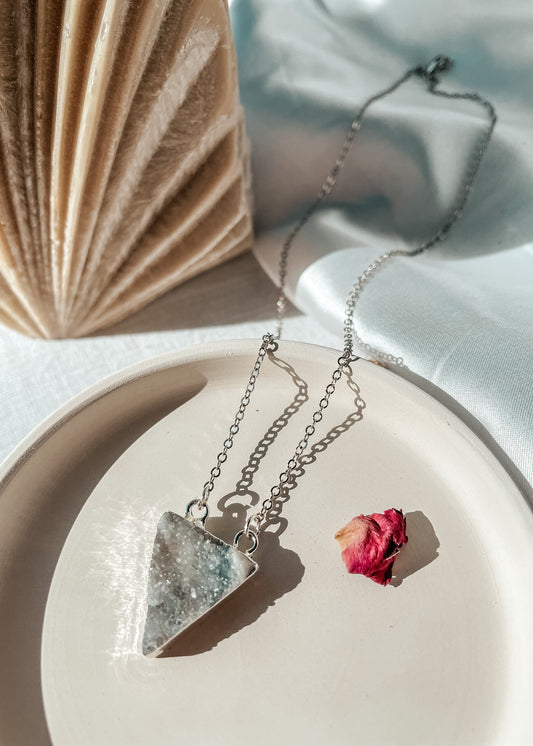 Druzy Agate Arrow Necklace