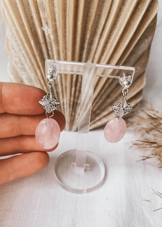 Alara Rose Quartz Earring